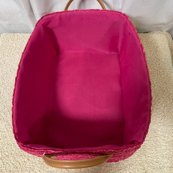 Set of 4 Baskets Pink Pattern Woven Baskets Excellent Condition! - Picture 12 of 13